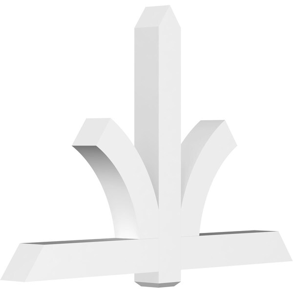 Ekena Millwork Redmond Architectural Grade PVC Gable Bracket, 72"W x 48"H x 6"D x 6"F, 16/12 Pitch GBP072X48X0606RED00 - main